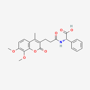 molecular formula C23H23NO7 B11303412 (2S)-{[3-(7,8-dimethoxy-4-methyl-2-oxo-2H-chromen-3-yl)propanoyl]amino}(phenyl)ethanoic acid 