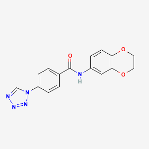 N-(2,3-dihydro-1,4-benzodioxin-6-yl)-4-(1H-tetrazol-1-yl)benzamide