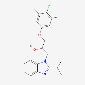 1-(4-chloro-3,5-dimethylphenoxy)-3-[2-(propan-2-yl)-1H-benzimidazol-1-yl]propan-2-ol