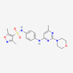 3,5-dimethyl-N-(4-((6-methyl-2-morpholinopyrimidin-4-yl)amino)phenyl)isoxazole-4-sulfonamide