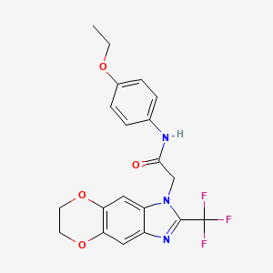 N-(4-ethoxyphenyl)-2-[2-(trifluoromethyl)-6,7-dihydro-1H-[1,4]dioxino[2,3-f]benzimidazol-1-yl]acetamide