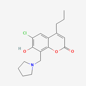 6-Chloro-7-hydroxy-4-propyl-8-(pyrrolidin-1-ylmethyl)chromen-2-one