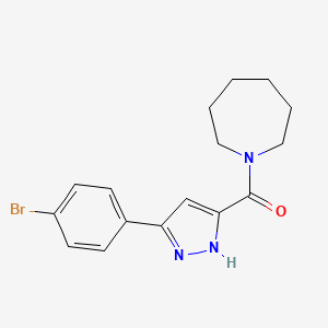 molecular formula C16H18BrN3O B11303481 azepan-1-yl[5-(4-bromophenyl)-1H-pyrazol-3-yl]methanone 