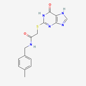 2-[(6-Hydroxy-9H-purin-2-YL)sulfanyl]-N-[(4-methylphenyl)methyl]acetamide