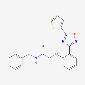 N-benzyl-2-{2-[5-(thiophen-2-yl)-1,2,4-oxadiazol-3-yl]phenoxy}acetamide