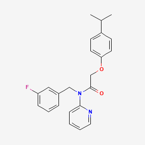 molecular formula C23H23FN2O2 B11303518 N-(3-fluorobenzyl)-2-[4-(propan-2-yl)phenoxy]-N-(pyridin-2-yl)acetamide 