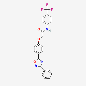 2-[4-(3-phenyl-1,2,4-oxadiazol-5-yl)phenoxy]-N-[4-(trifluoromethyl)phenyl]acetamide