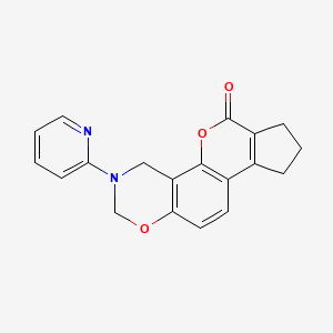 3-(2-Pyridyl)-3,4,8,9-tetrahydro-2H-cyclopenta[3,4]chromeno[8,7-E][1,3]oxazin-6(7H)-one