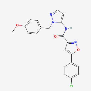 5-(4-chlorophenyl)-N-[1-(4-methoxybenzyl)-1H-pyrazol-5-yl]-1,2-oxazole-3-carboxamide