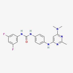 1-(3,5-Difluorophenyl)-3-(4-((6-(dimethylamino)-2-methylpyrimidin-4-yl)amino)phenyl)urea