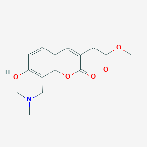 molecular formula C16H19NO5 B11303592 methyl {8-[(dimethylamino)methyl]-7-hydroxy-4-methyl-2-oxo-2H-chromen-3-yl}acetate 