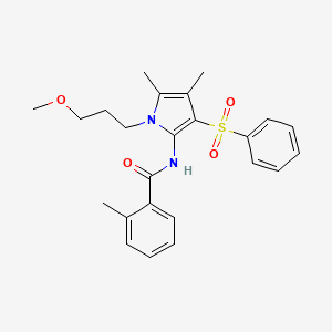 N-[1-(3-methoxypropyl)-4,5-dimethyl-3-(phenylsulfonyl)-1H-pyrrol-2-yl]-2-methylbenzamide