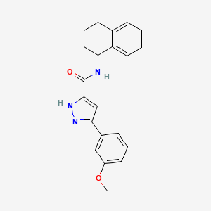 3-(3-methoxyphenyl)-N-(1,2,3,4-tetrahydronaphthalen-1-yl)-1H-pyrazole-5-carboxamide