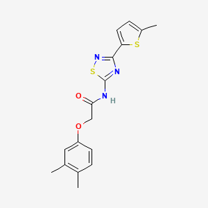 2-(3,4-dimethylphenoxy)-N-[3-(5-methylthiophen-2-yl)-1,2,4-thiadiazol-5-yl]acetamide