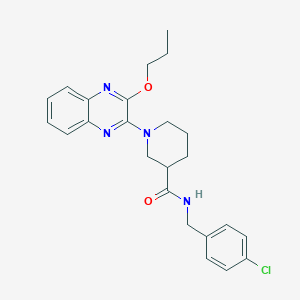 N-(4-chlorobenzyl)-1-(3-propoxyquinoxalin-2-yl)piperidine-3-carboxamide