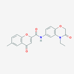 N-(4-ethyl-3-oxo-3,4-dihydro-2H-1,4-benzoxazin-6-yl)-6-methyl-4-oxo-4H-chromene-2-carboxamide