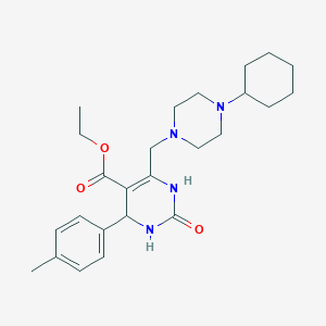 Ethyl 6-[(4-cyclohexylpiperazin-1-yl)methyl]-4-(4-methylphenyl)-2-oxo-1,2,3,4-tetrahydropyrimidine-5-carboxylate