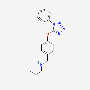 2-methyl-N-{4-[(1-phenyl-1H-tetrazol-5-yl)oxy]benzyl}propan-1-amine