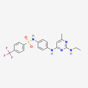 N-(4-((2-(ethylamino)-6-methylpyrimidin-4-yl)amino)phenyl)-4-(trifluoromethyl)benzenesulfonamide