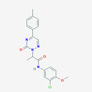 N-(3-chloro-4-methoxyphenyl)-2-[5-(4-methylphenyl)-3-oxo-1,2,4-triazin-2(3H)-yl]propanamide