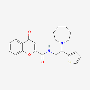 N-[2-(azepan-1-yl)-2-(thiophen-2-yl)ethyl]-4-oxo-4H-chromene-2-carboxamide