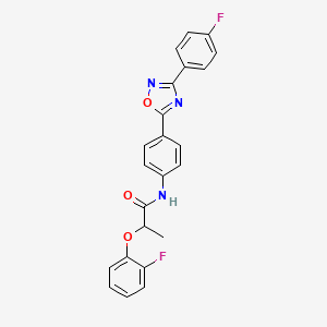 2-(2-fluorophenoxy)-N-{4-[3-(4-fluorophenyl)-1,2,4-oxadiazol-5-yl]phenyl}propanamide