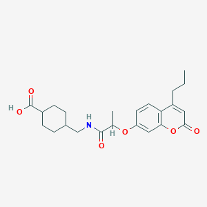 trans-4-[({2-[(2-oxo-4-propyl-2H-chromen-7-yl)oxy]propanoyl}amino)methyl]cyclohexanecarboxylic acid