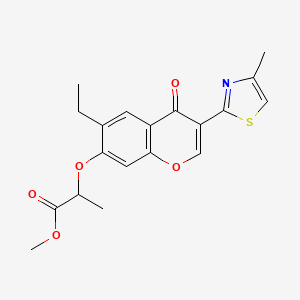 methyl 2-{[6-ethyl-3-(4-methyl-1,3-thiazol-2-yl)-4-oxo-4H-chromen-7-yl]oxy}propanoate