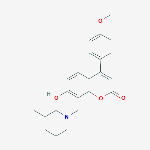 7-hydroxy-4-(4-methoxyphenyl)-8-[(3-methylpiperidin-1-yl)methyl]-2H-chromen-2-one