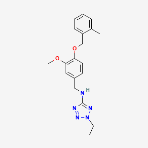 2-ethyl-N-{3-methoxy-4-[(2-methylbenzyl)oxy]benzyl}-2H-tetrazol-5-amine