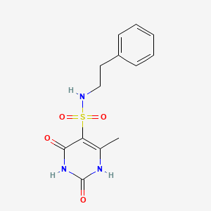 molecular formula C13H15N3O4S B11303759 2,4-dihydroxy-6-methyl-N-(2-phenylethyl)pyrimidine-5-sulfonamide 