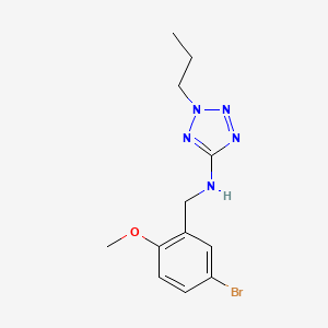 molecular formula C12H16BrN5O B11303783 N-(5-bromo-2-methoxybenzyl)-2-propyl-2H-tetrazol-5-amine 