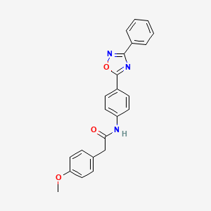 2-(4-methoxyphenyl)-N-[4-(3-phenyl-1,2,4-oxadiazol-5-yl)phenyl]acetamide