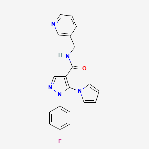 1-(4-fluorophenyl)-N-(pyridin-3-ylmethyl)-5-(1H-pyrrol-1-yl)-1H-pyrazole-4-carboxamide