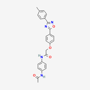 N-[4-(acetylamino)phenyl]-2-{4-[3-(4-methylphenyl)-1,2,4-oxadiazol-5-yl]phenoxy}acetamide