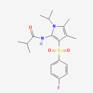 N-{3-[(4-fluorophenyl)sulfonyl]-4,5-dimethyl-1-(propan-2-yl)-1H-pyrrol-2-yl}-2-methylpropanamide