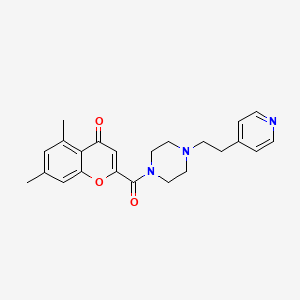 5,7-dimethyl-2-({4-[2-(pyridin-4-yl)ethyl]piperazin-1-yl}carbonyl)-4H-chromen-4-one