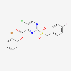 2-Bromophenyl 5-chloro-2-[(4-fluorobenzyl)sulfonyl]pyrimidine-4-carboxylate