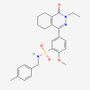 5-(3-ethyl-4-oxo-3,4,5,6,7,8-hexahydrophthalazin-1-yl)-2-methoxy-N-(4-methylbenzyl)benzenesulfonamide