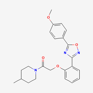 2-{2-[5-(4-Methoxyphenyl)-1,2,4-oxadiazol-3-yl]phenoxy}-1-(4-methylpiperidin-1-yl)ethanone