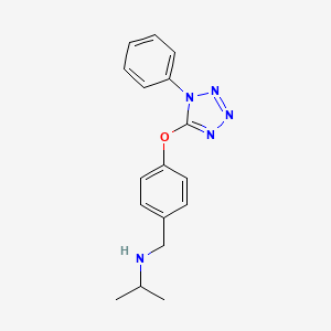 molecular formula C17H19N5O B11303875 N-{4-[(1-phenyl-1H-tetrazol-5-yl)oxy]benzyl}propan-2-amine 