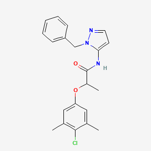 N-(1-benzyl-1H-pyrazol-5-yl)-2-(4-chloro-3,5-dimethylphenoxy)propanamide