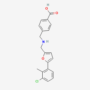 4-[({[5-(3-Chloro-2-methylphenyl)furan-2-yl]methyl}amino)methyl]benzoic acid