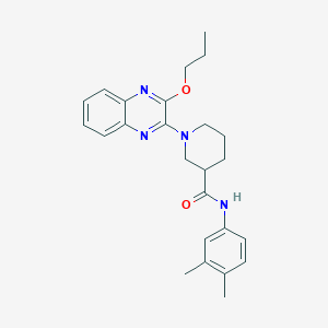 N-(3,4-dimethylphenyl)-1-(3-propoxyquinoxalin-2-yl)piperidine-3-carboxamide