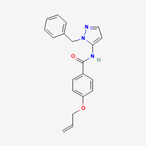 N-(1-benzyl-1H-pyrazol-5-yl)-4-(prop-2-en-1-yloxy)benzamide