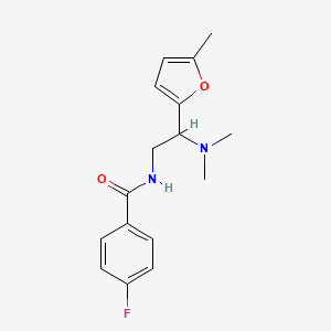 molecular formula C16H19FN2O2 B11303920 N-[2-(dimethylamino)-2-(5-methylfuran-2-yl)ethyl]-4-fluorobenzamide 