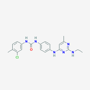 1-(3-Chloro-4-methylphenyl)-3-(4-((2-(ethylamino)-6-methylpyrimidin-4-yl)amino)phenyl)urea