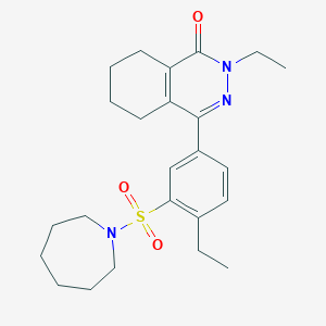 molecular formula C24H33N3O3S B11303927 4-[3-(azepan-1-ylsulfonyl)-4-ethylphenyl]-2-ethyl-5,6,7,8-tetrahydrophthalazin-1(2H)-one 