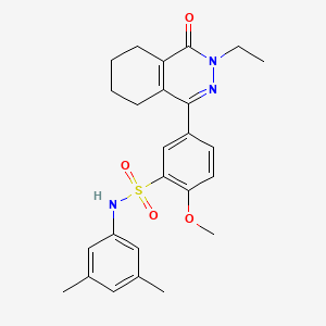 molecular formula C25H29N3O4S B11303943 N-(3,5-dimethylphenyl)-5-(3-ethyl-4-oxo-3,4,5,6,7,8-hexahydrophthalazin-1-yl)-2-methoxybenzenesulfonamide 