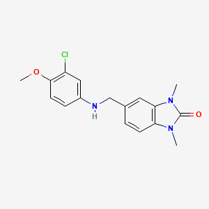 molecular formula C17H18ClN3O2 B11303972 5-{[(3-chloro-4-methoxyphenyl)amino]methyl}-1,3-dimethyl-1,3-dihydro-2H-benzimidazol-2-one 